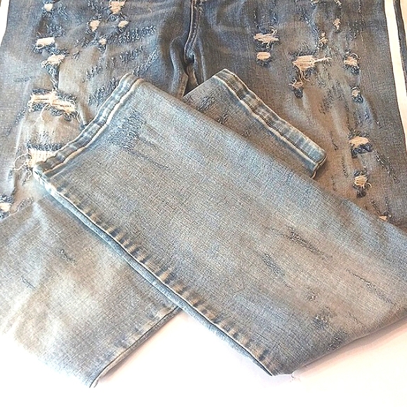 DAMATI Distressed Men's Uniquely Designed Upscale Blue Jeans Size 42 × 44 - Picture 3 of 15